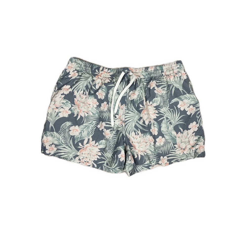 Chubbies Men's Classic Floral Print Blue Swim Trunks‎ Drawstring- Size XXL